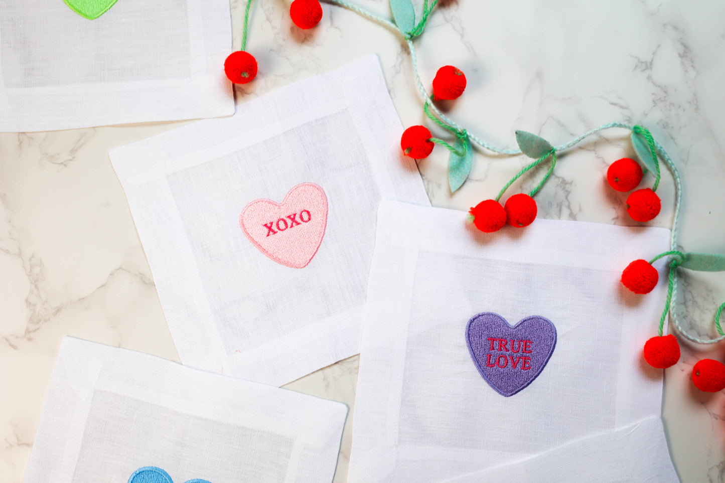 Valentine Conversation Hearts - Set of 4