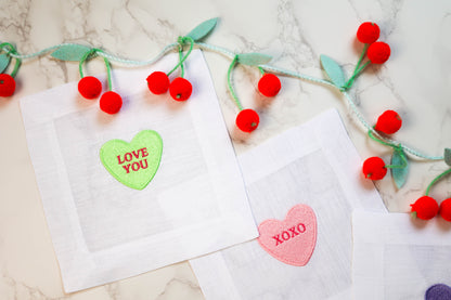 Valentine Conversation Hearts - Set of 4