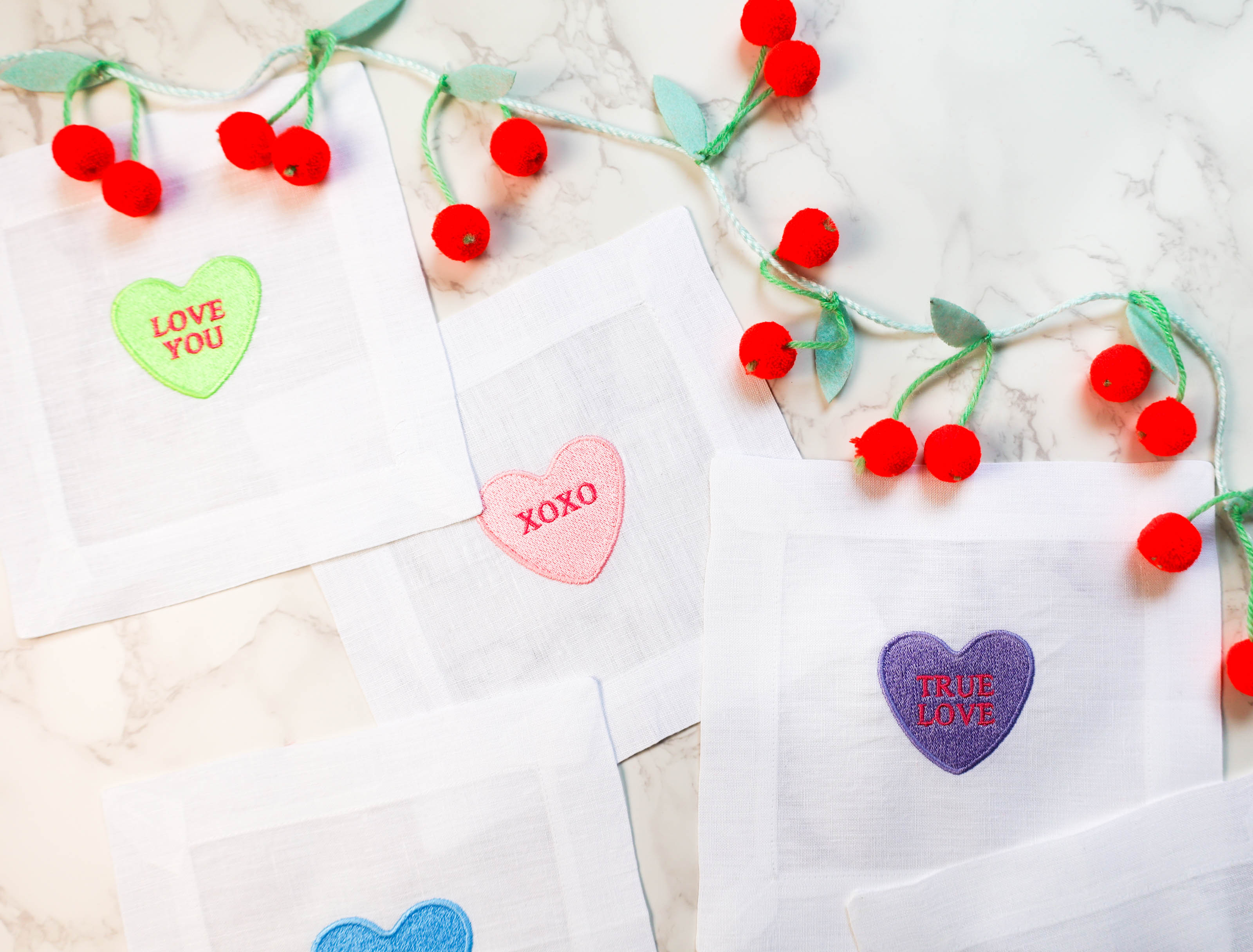 Valentine's Conversation Hearts, Set of 6