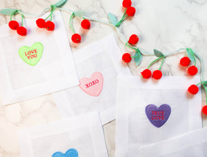 Valentine's Conversation Hearts, Set of 6