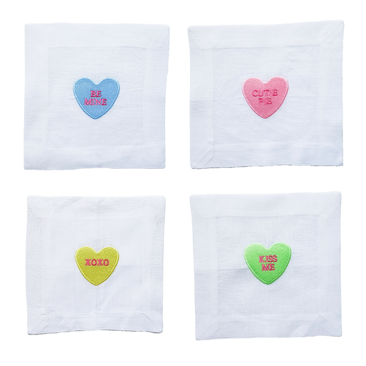 Valentine Conversation Hearts - Set of 4