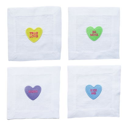 Valentine Conversation Hearts - Set of 4